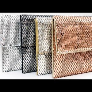 Mirrored clutch hang bags
